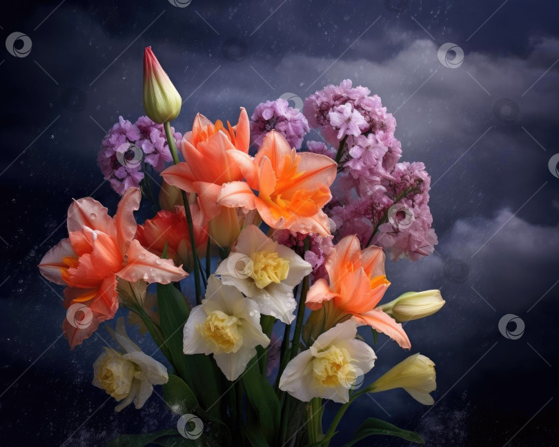 Скачать Букет свежих цветов фотосток Ozero