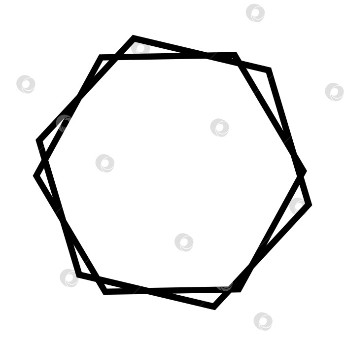 Скачать Геометрическая многоугольная рамка со смещением фотосток Ozero