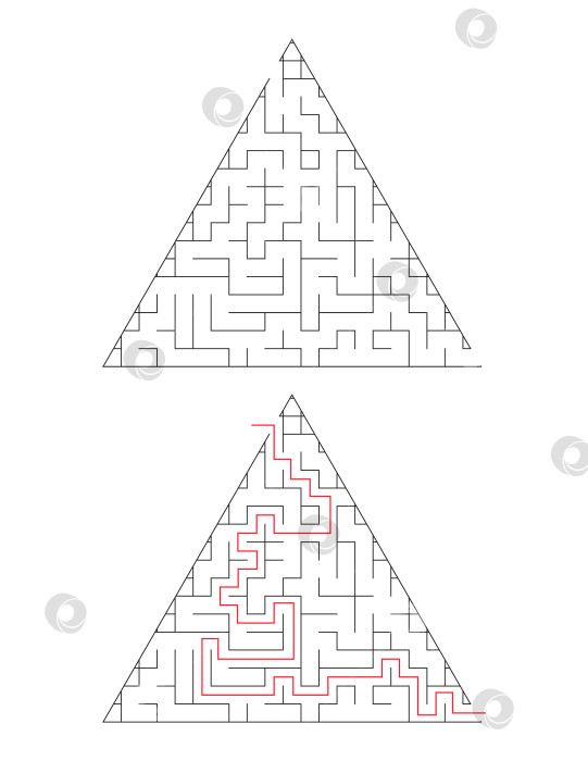 Скачать В треугольном лабиринте есть вход и выход. Лабиринт с буквой а фотосток Ozero