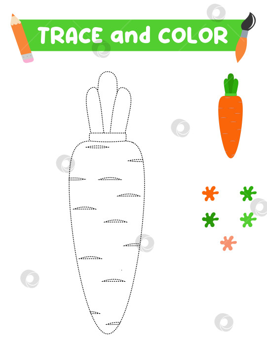 Скачать Книжка-раскраска с морковкой.  Образование и развлечения для pr фотосток Ozero