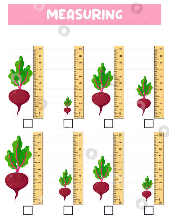Скачать Измерьте длину линейкой. Рабочий лист для разработки образовательных программ. Га фотосток Ozero