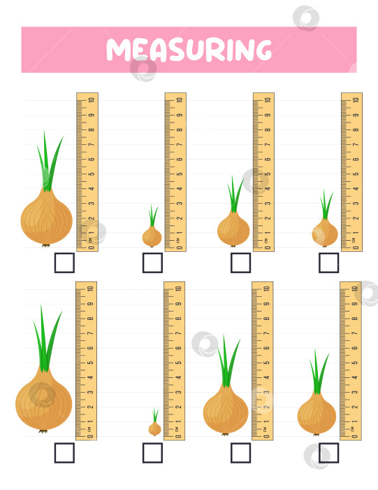 Скачать Измерьте длину линейкой. Рабочий лист для разработки образовательных программ. Га фотосток Ozero