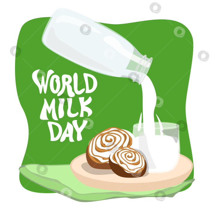 Скачать Всемирный день молока Векторная графика векторный дизайн фотосток Ozero