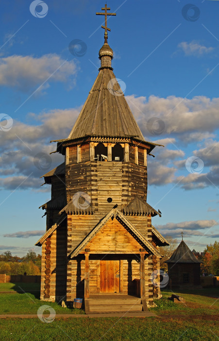 Скачать Деревянная церковь в Суздальском музее. фотосток Ozero