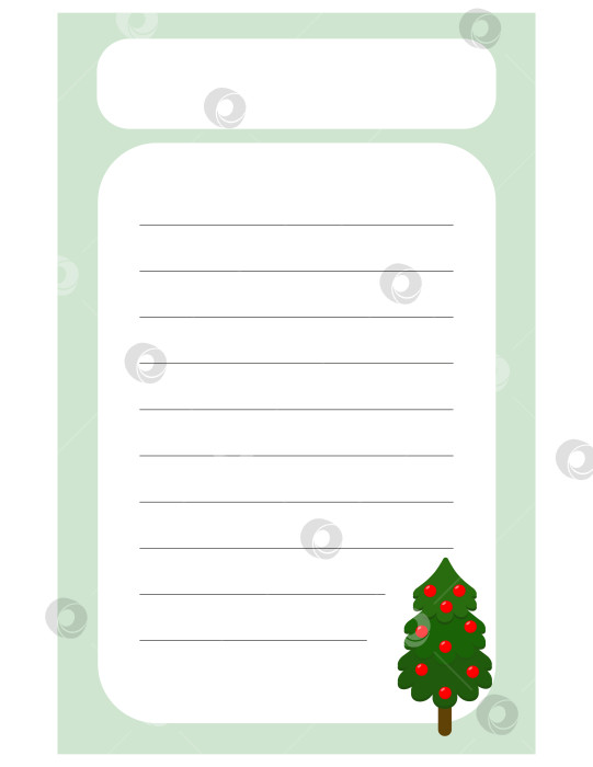 Скачать Обратите внимание на симпатичную иллюстрацию этикетки с рождественской елкой. Памятка, бумага, ки фотосток Ozero
