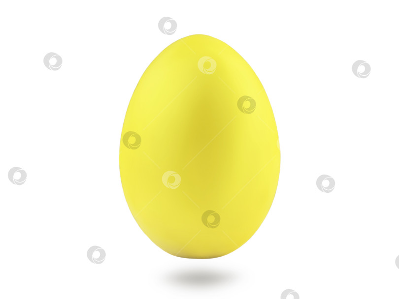 Скачать пасхальные яйца, раскрашенные в желтый, розовый и золотой цвета, выделяются на белом фоне фотосток Ozero