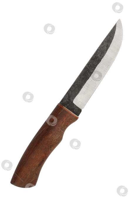 Скачать охотничий нож ручной работы из нержавеющей стали с деревянной ручкой фотосток Ozero