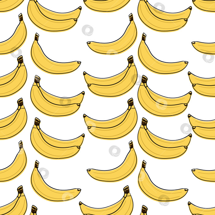 Скачать Бесшовный летний узор с бананами фотосток Ozero