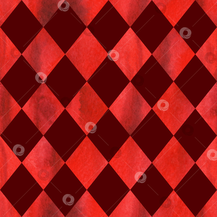 Скачать Акварельный красный рубиновый ромб геометрический бесшовный узор текстурный фон фотосток Ozero