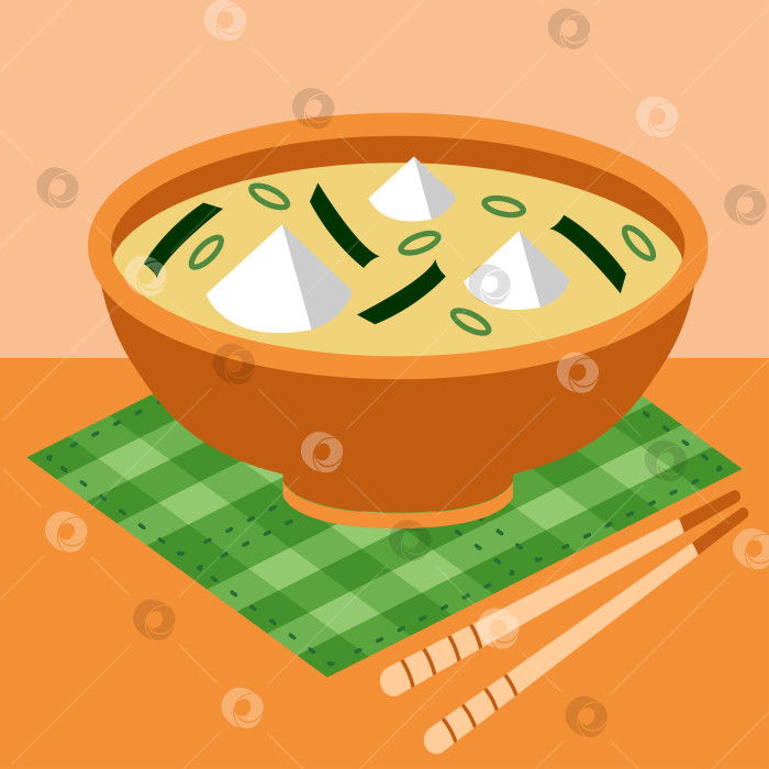 Скачать Мисо-суп. Японская кухня фотосток Ozero