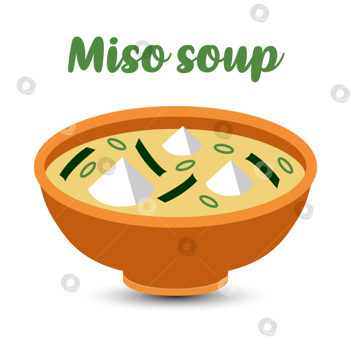 Скачать Мисо-суп в глиняной миске фотосток Ozero
