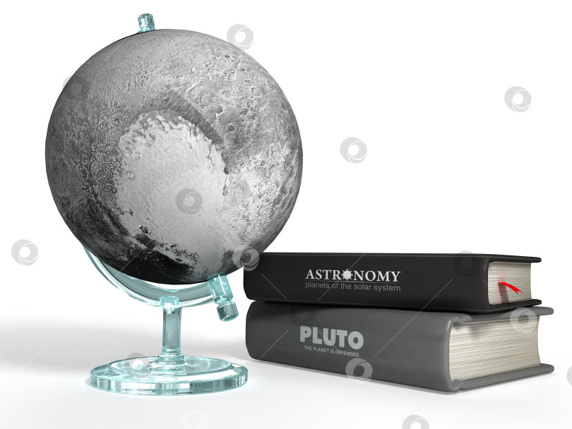 Скачать глобус Плутона, 3Д иллюстрация фотосток Ozero