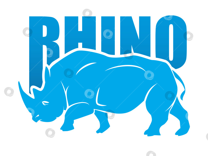 Скачать Векторный талисман носорога фотосток Ozero