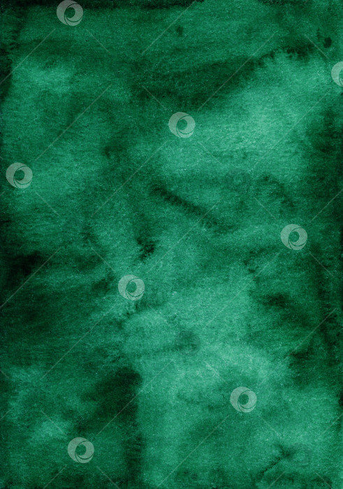 Скачать Акварельная текстура темно-зеленого фона. Акварель абстрактная старая фотосток Ozero