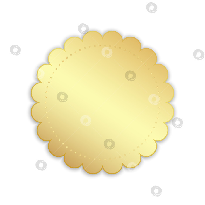 Скачать Золотая медаль в форме звезды с закругленными кончиками. 3 Д. Векторная иллюстрация. фотосток Ozero