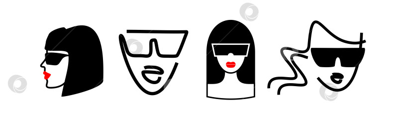 Скачать солнцезащитные очки логотипы. защита зрения и здоровье. девушка в очках фотосток Ozero