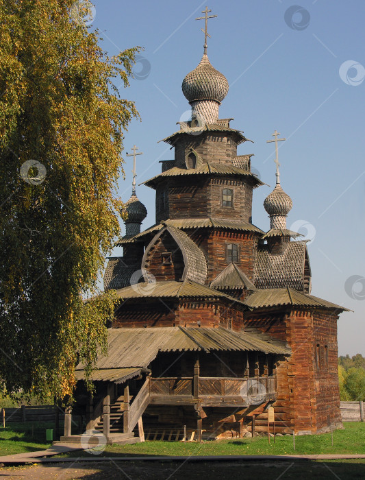 Скачать Деревянная церковь в Суздальском музее фотосток Ozero