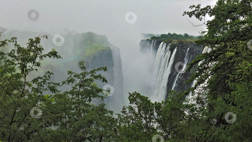 Скачать Чудо природы водопад Виктория в Замбии. фотосток Ozero