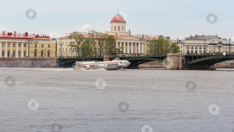 Скачать Речной экспресс спускается в Петергоф. фотосток Ozero