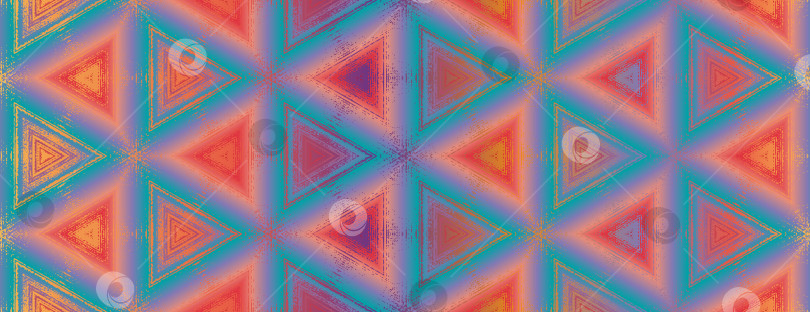 Скачать Бесшовный абстрактный разноцветный виридианский зеленый, фиолетовый, оранжевый, красный текстурированный узор калейдоскопа фотосток Ozero