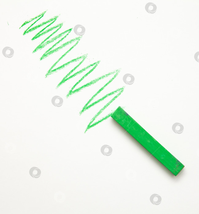 Скачать зеленая прямоугольная пастель на белом фоне фотосток Ozero