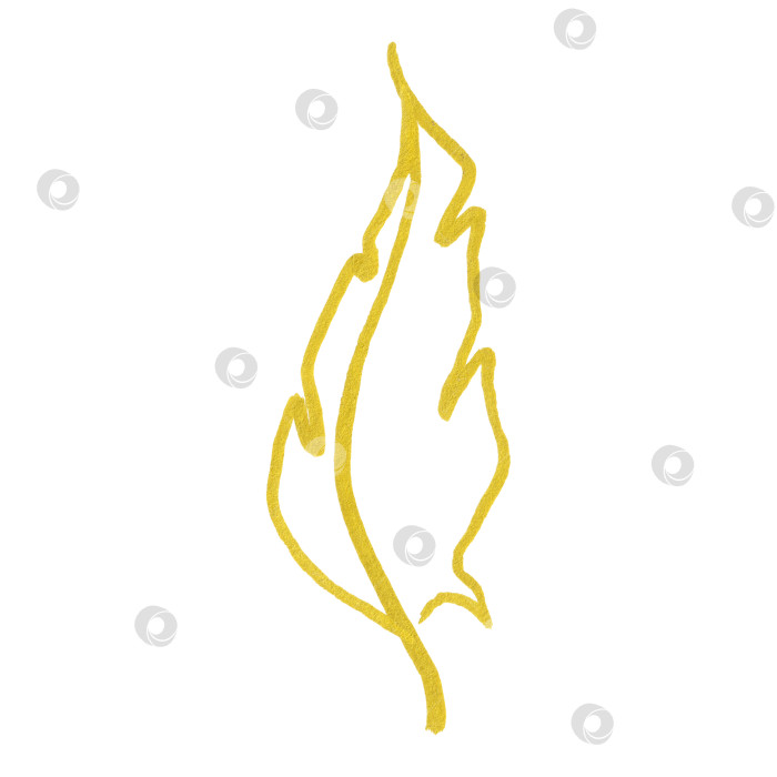 Скачать Золотисто-желтый символ чернил из бархатного пера изолирован фотосток Ozero