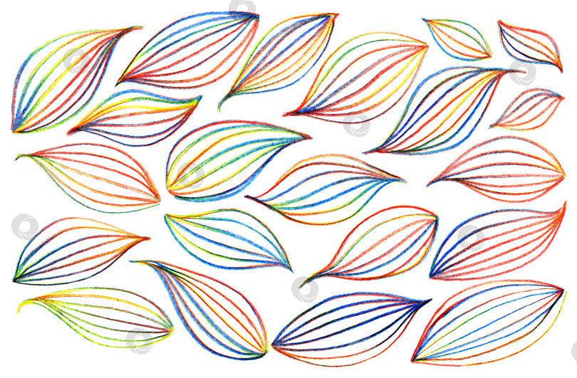 Скачать Красочный набор художественных фонов в виде радужных листьев фотосток Ozero