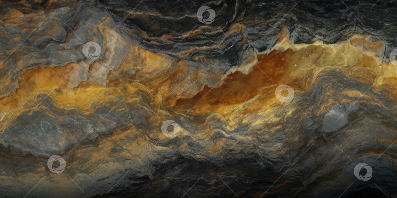 Скачать Золотой, черный текстурированный, блестящий фон с текстурой космического камня. фотосток Ozero