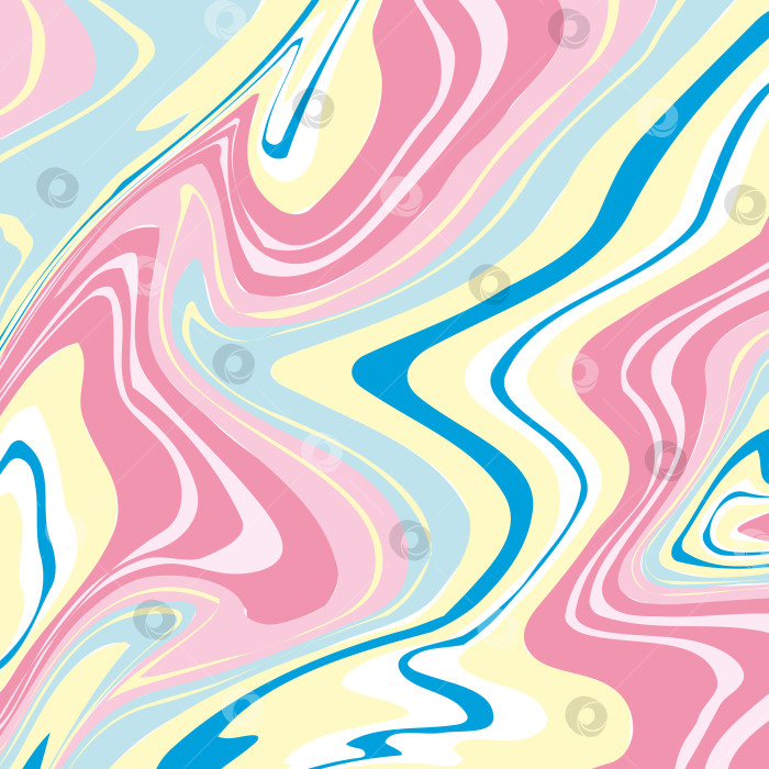 Скачать Мраморная текстура в голубых, розовых, желтых и белых тонах. Абстрактное векторное изображение. фотосток Ozero