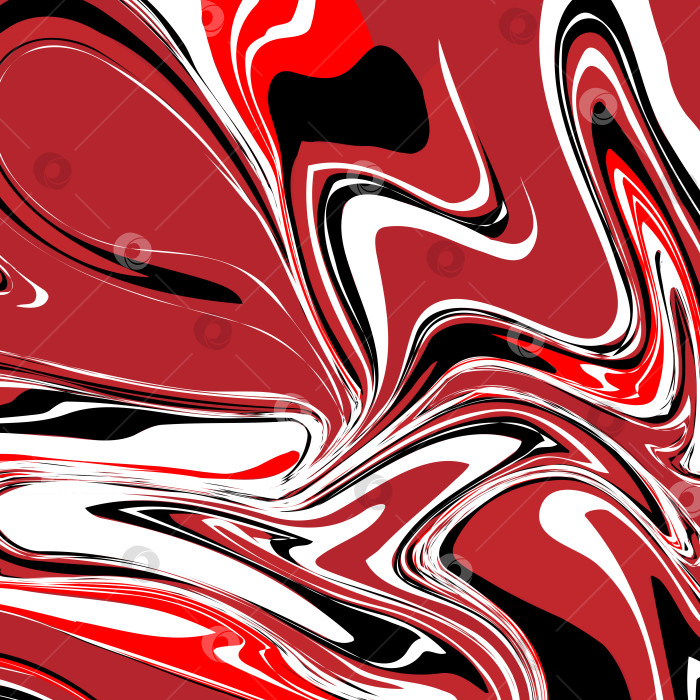Скачать Мраморная текстура в красном, черном и белом цветах. Абстрактное векторное изображение. фотосток Ozero