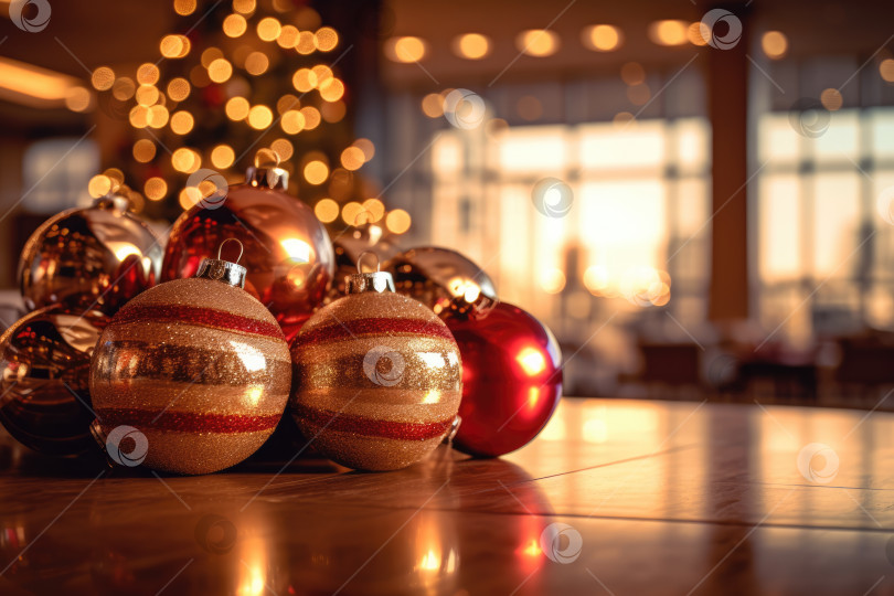 Скачать Украшение рождественской елки в вестибюле великолепного отеля фотосток Ozero