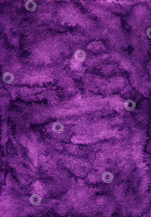 Скачать Акварельная текстура темно-фиолетового фона. Акварельный абстрактный рисунок фотосток Ozero