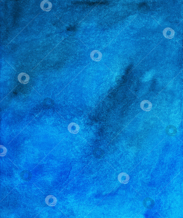 Скачать Акварельная текстура темно-синего фона, раскрашенная вручную. Акварель  фотосток Ozero