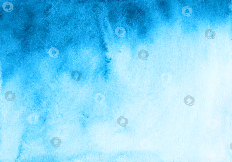 Скачать Акварельный старый бирюзовый сине-белый градиентный фон ручной работы фотосток Ozero