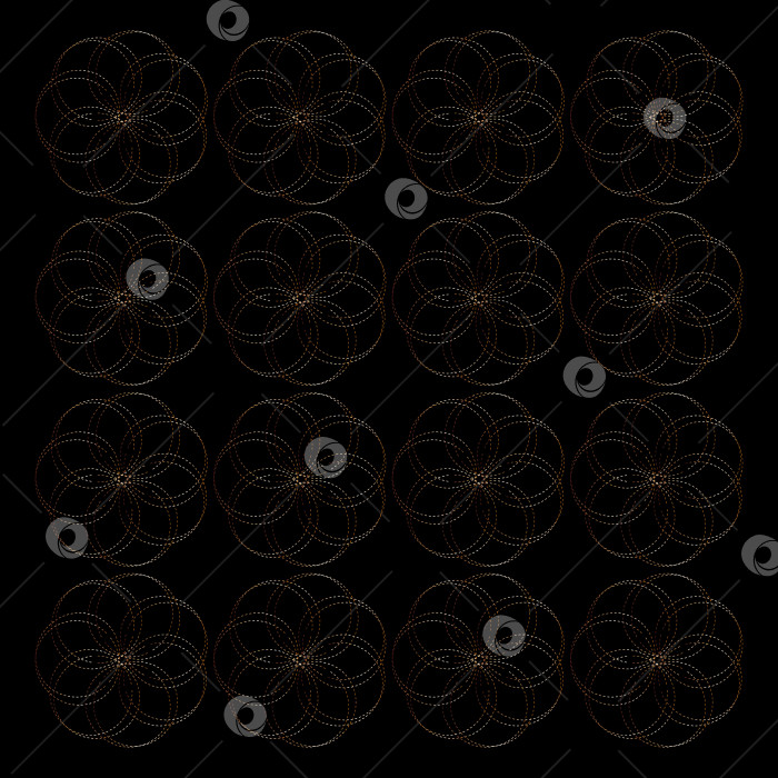 Скачать Множество градиентных кругов на черном фоне. фотосток Ozero