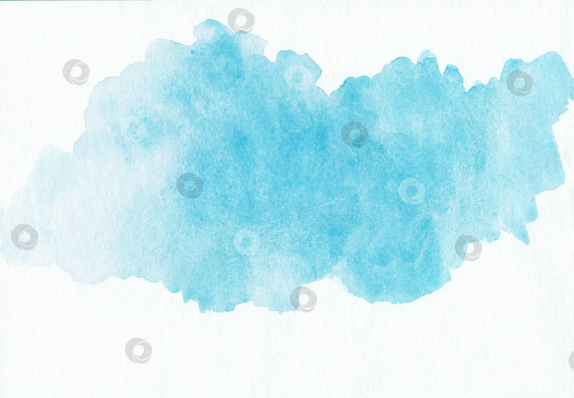 Скачать Акварельное светло-голубое пятно на белом фоне с пространством для тэ фотосток Ozero