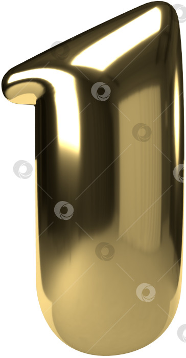 Скачать Золотой объемный шар № 1. Настоящий круглый шрифт из золотисто-желтого металла. Реалистичный элемент дизайна для баннера, распродажи, вечеринки, дня рождения, юбилея, свадьбы. Яркая металлическая 3D-иллюстрация из фольги. фотосток Ozero