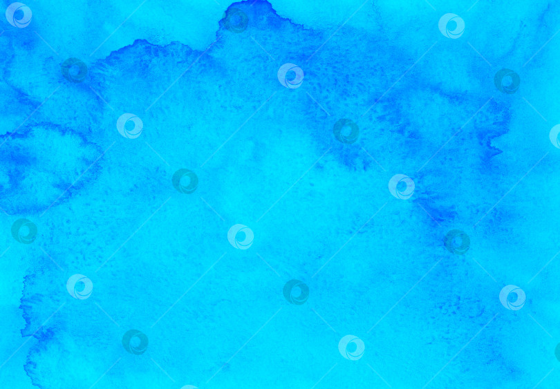 Скачать Акварельная текстура синего фона, раскрашенная вручную. Тур акварелью фотосток Ozero