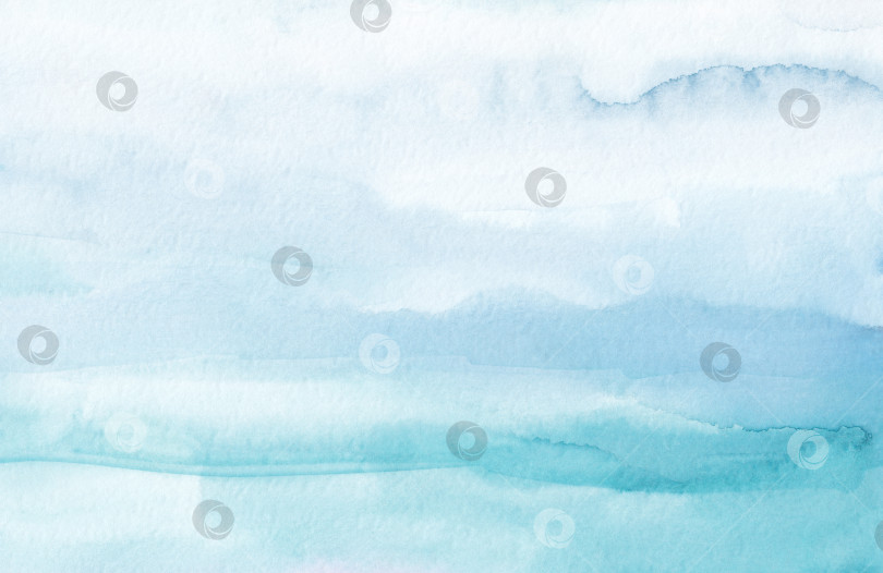 Скачать Акварельный светло-голубой, морской зеленый и белый градиентный фон.  фотосток Ozero