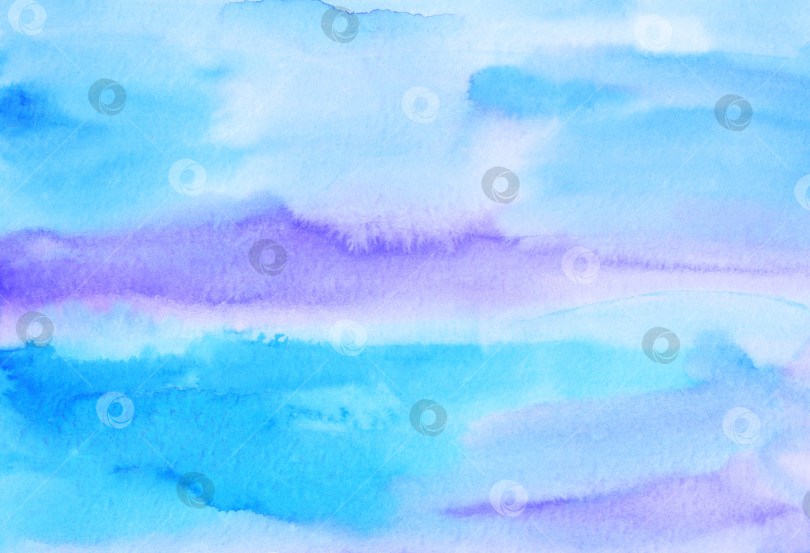 Скачать Акварельная текстура светло-голубого и фиолетового фона. Мю фотосток Ozero
