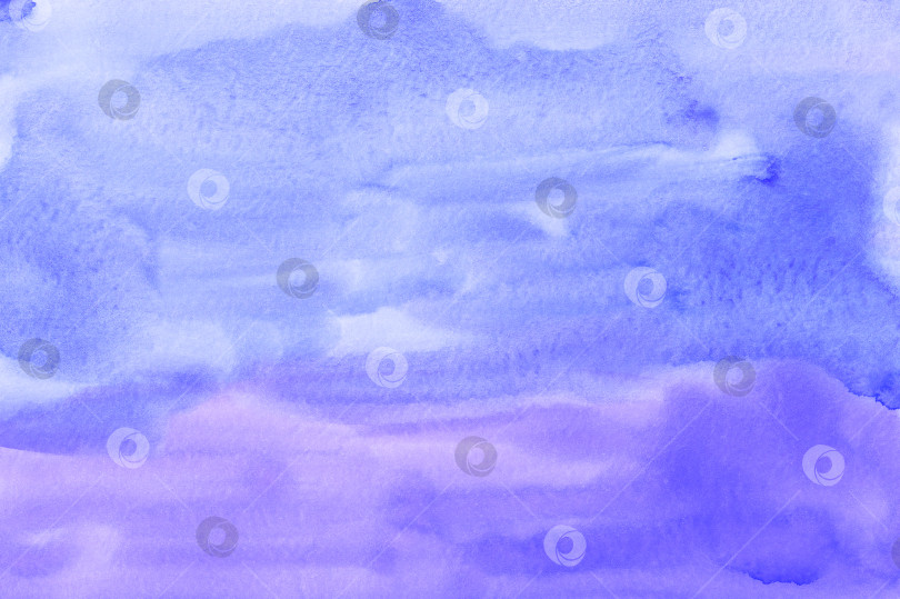 Скачать Акварельная текстура фиолетового и синего фона. Пятна на бумаге.  фотосток Ozero