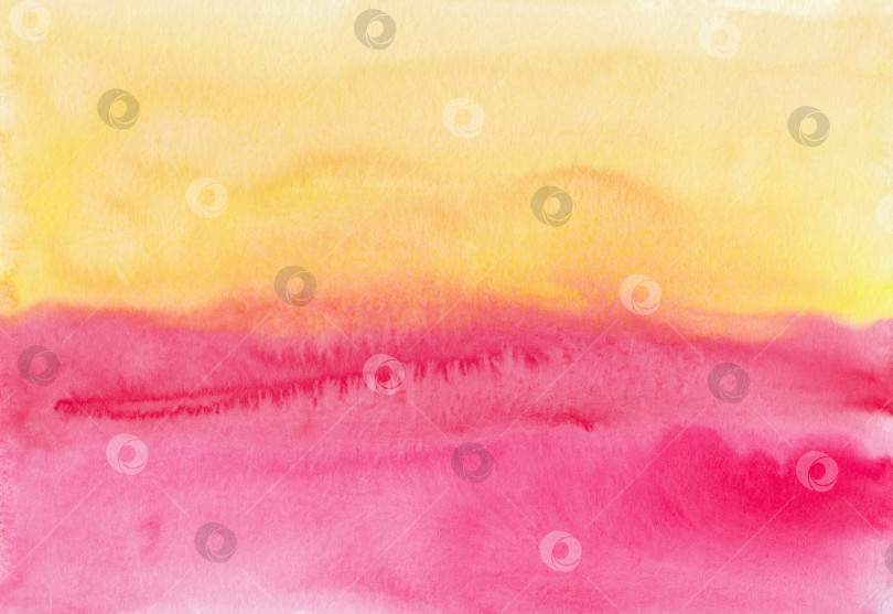 Скачать Ярко-желтая и розовая акварельная текстура фона, ручная краска фотосток Ozero