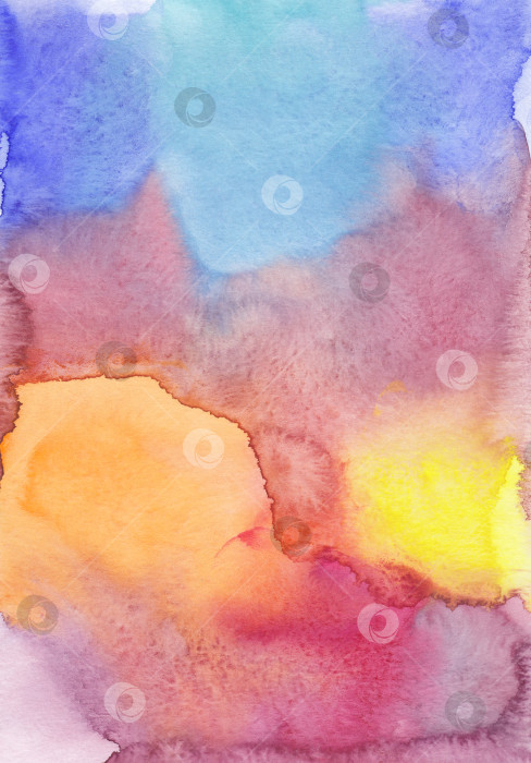 Скачать Абстрактная красочная акварельная текстура фона, раскрашенная вручную. A фотосток Ozero