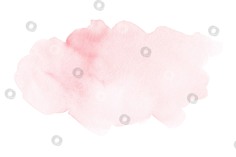 Скачать Абстрактное пастельно-розовое акварельное пятно на белом фоне. Вода фотосток Ozero