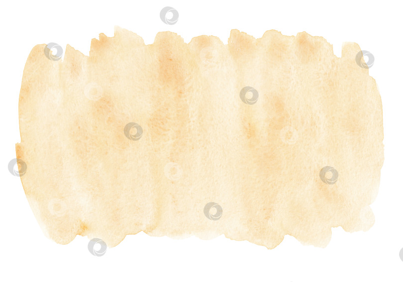 Скачать Абстрактное пастельное желто-оранжевое акварельное пятно на белом фоне фотосток Ozero
