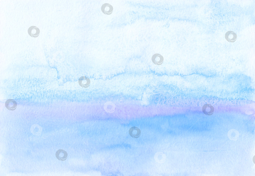 Скачать Акварельная пастельно-голубая и фиолетовая текстура фона омбре, ручная работа фотосток Ozero