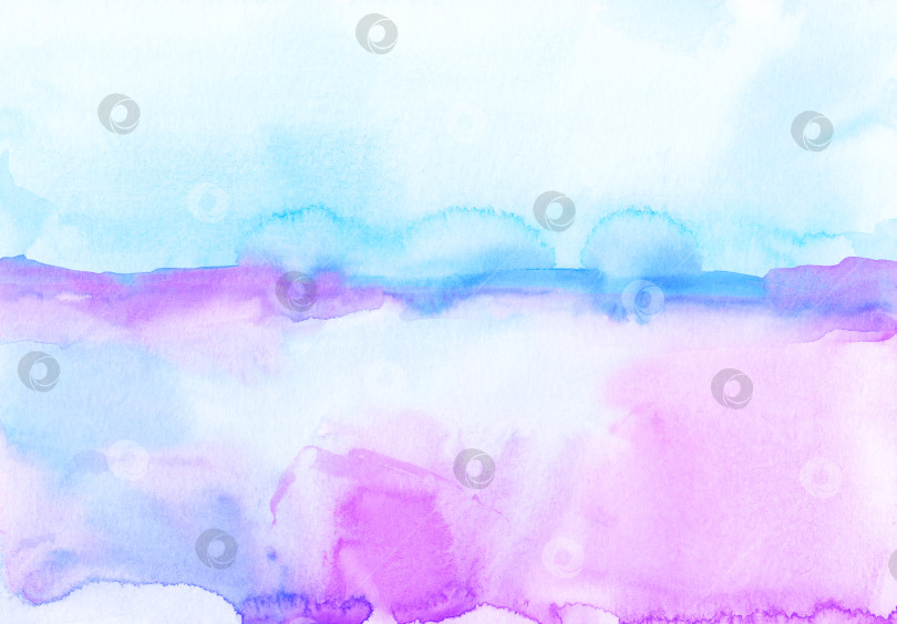 Скачать Абстрактный пастельно-розовый, фиолетовый и синий акварельный фоновый текст фотосток Ozero