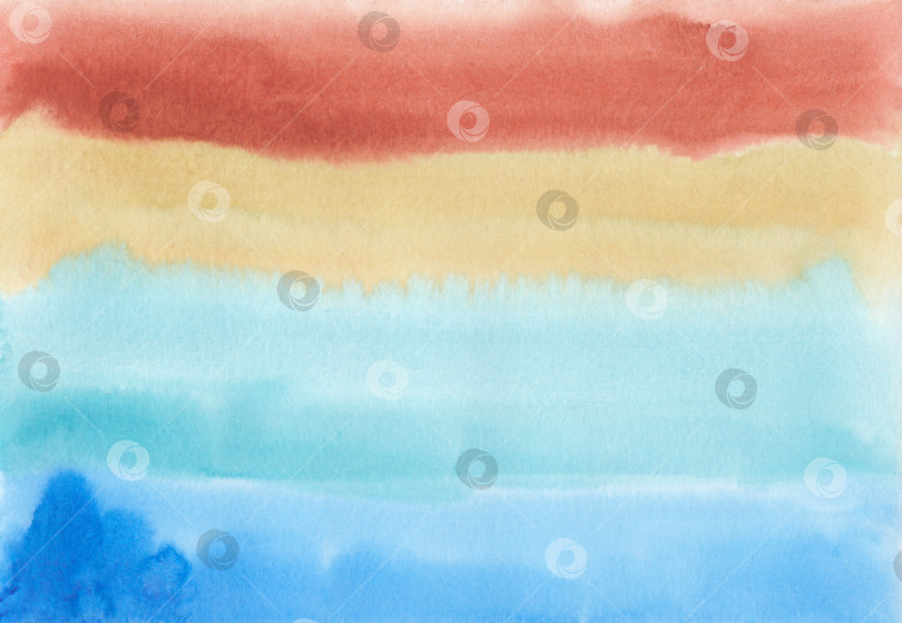 Скачать Абстрактная красочная полосатая акварельная фоновая текстура, ручная роспись фотосток Ozero