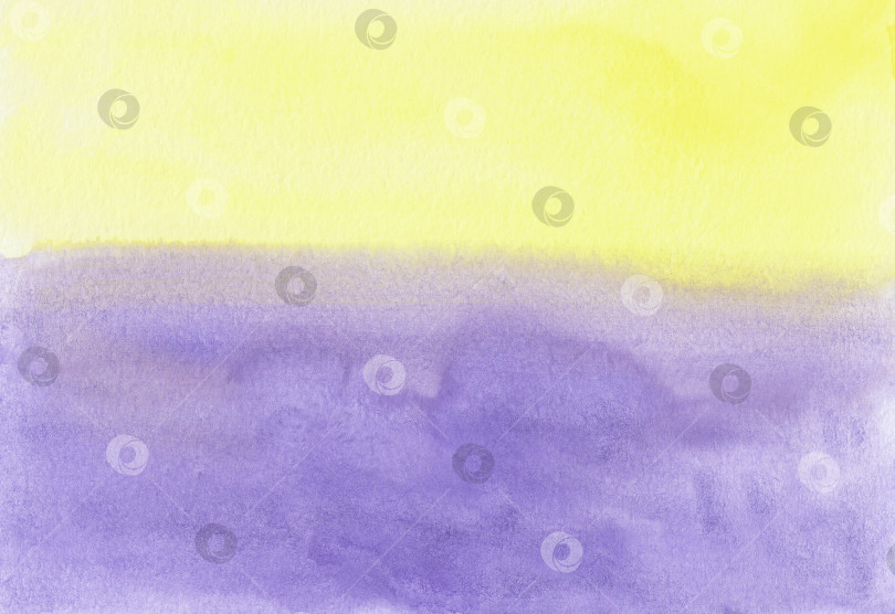 Скачать Абстрактная пастельная фиолетовая и желтая акварельная текстура фона, фотосток Ozero