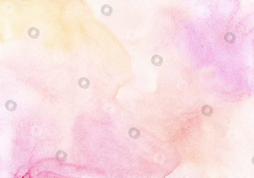 Скачать Абстрактная пастельно-желтая и розовая акварельная текстура фона, h фотосток Ozero